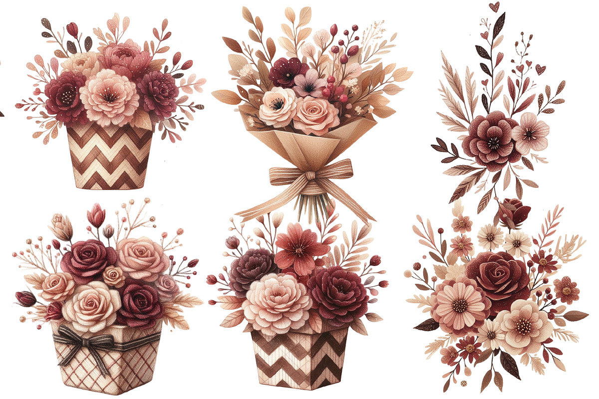 Valentine Chic Flowers Clipart, an Illustration by Designworld (Photo 4 of 4)