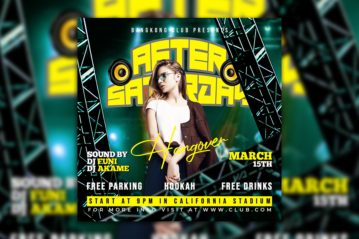 Dj Party Flyer Bundle, a Social Media Template by AbcStudio (Photo 7 of 10)