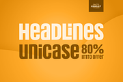 Headlines Unicase Font Family, a Sans Serif Font by TypeThis!Studio (Thumbnail 3 of 26)