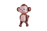3D Pack Cute Animal Monkey, an Animal 3D Model by Astuti Studio (Thumbnail 8 of 11)