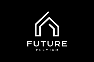 futuristic house architect logo, a Branding & Logo Template by devastd