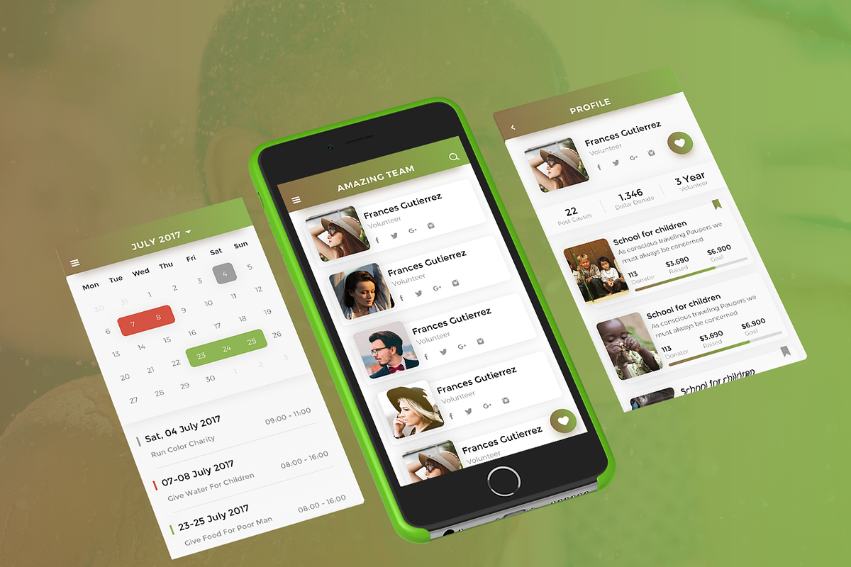 Janna Charity Mobile UI Kit, an UI Kit Template by No.13 (Photo 2 of 5)