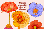 Retro Wildflowers - Bold Flowers, a Texture Illustration by Dear Darling Design (Thumbnail 11 of 11)