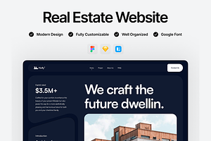 Real Estate Website UI Kit, an UI Kit Template by DjectStudio
