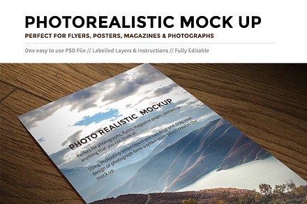Mockup for Flyer, Poster or Magazine