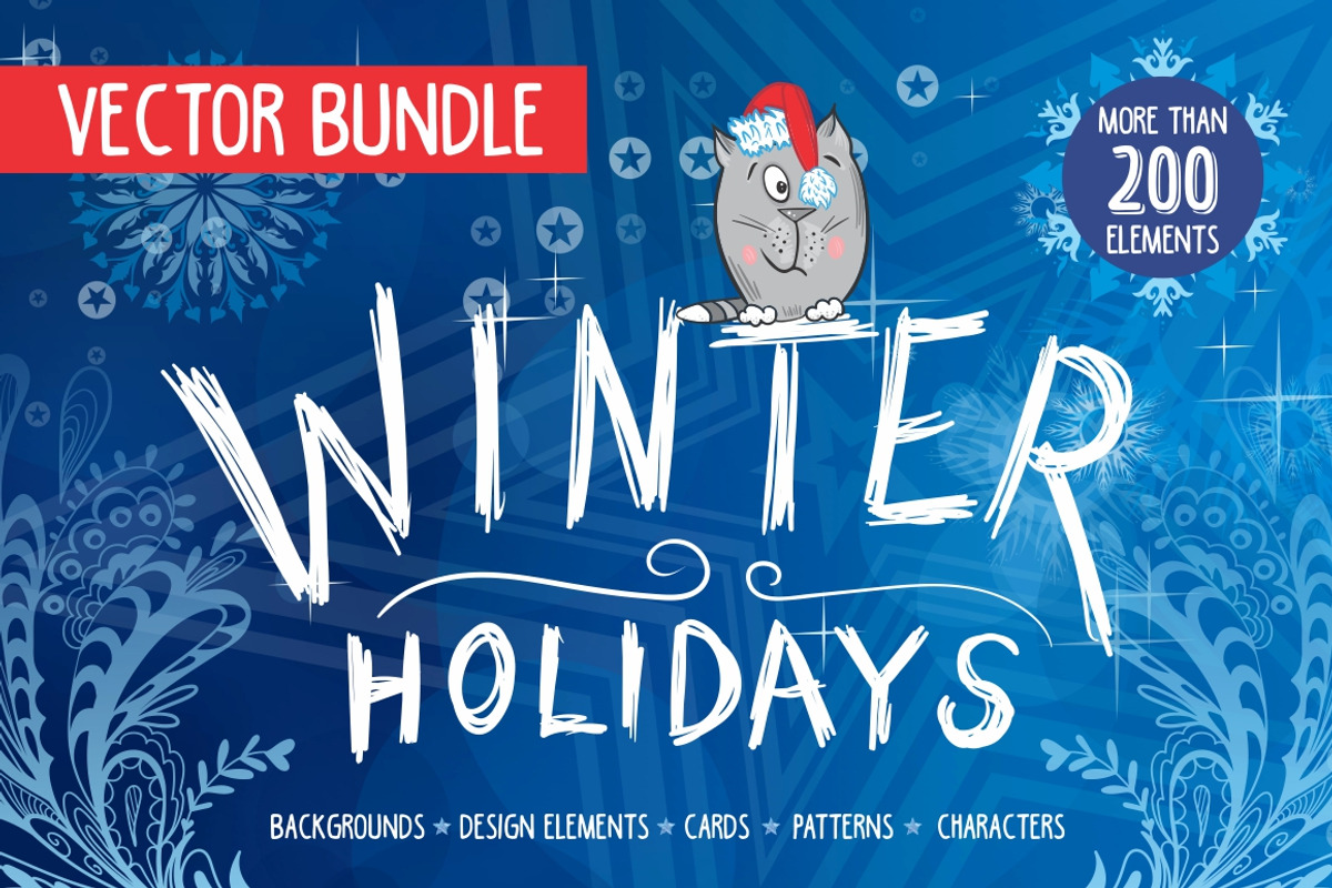 Winter Holidays Design KIT, an Illustration by kisikoida (Photo 1 of 5)