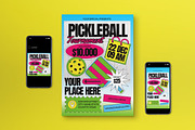 Pickleball Tournament Flyer Set, a Flyer Template by graphicook (Thumbnail 1 of 6)