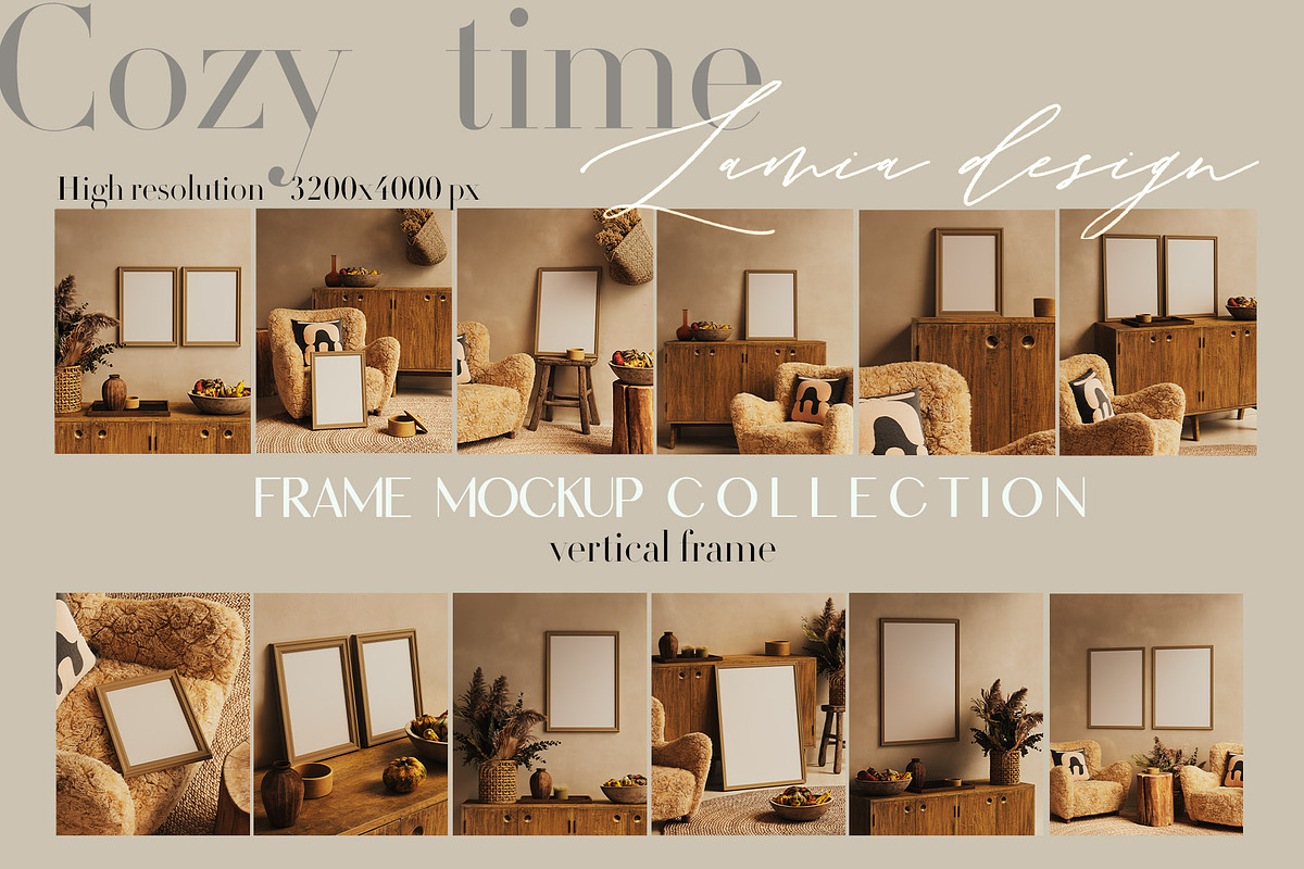 Warm Aesthetic Frame Mockup, a Household Mockup by LAMIA DESIGN (Photo 17 of 19)