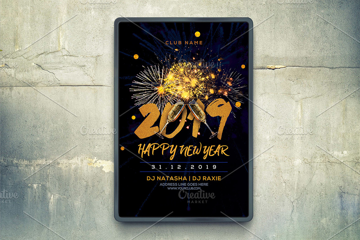 New Year Party Flyer, a Flyer Template by Flyer Arts (Photo 5 of 5)