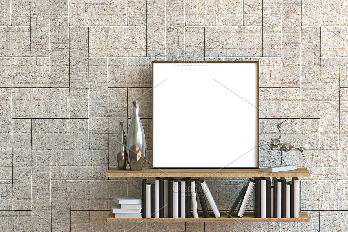 Square White Frame Mockup, Poster, a Print Template by Milan Mockup (Photo 4 of 4)