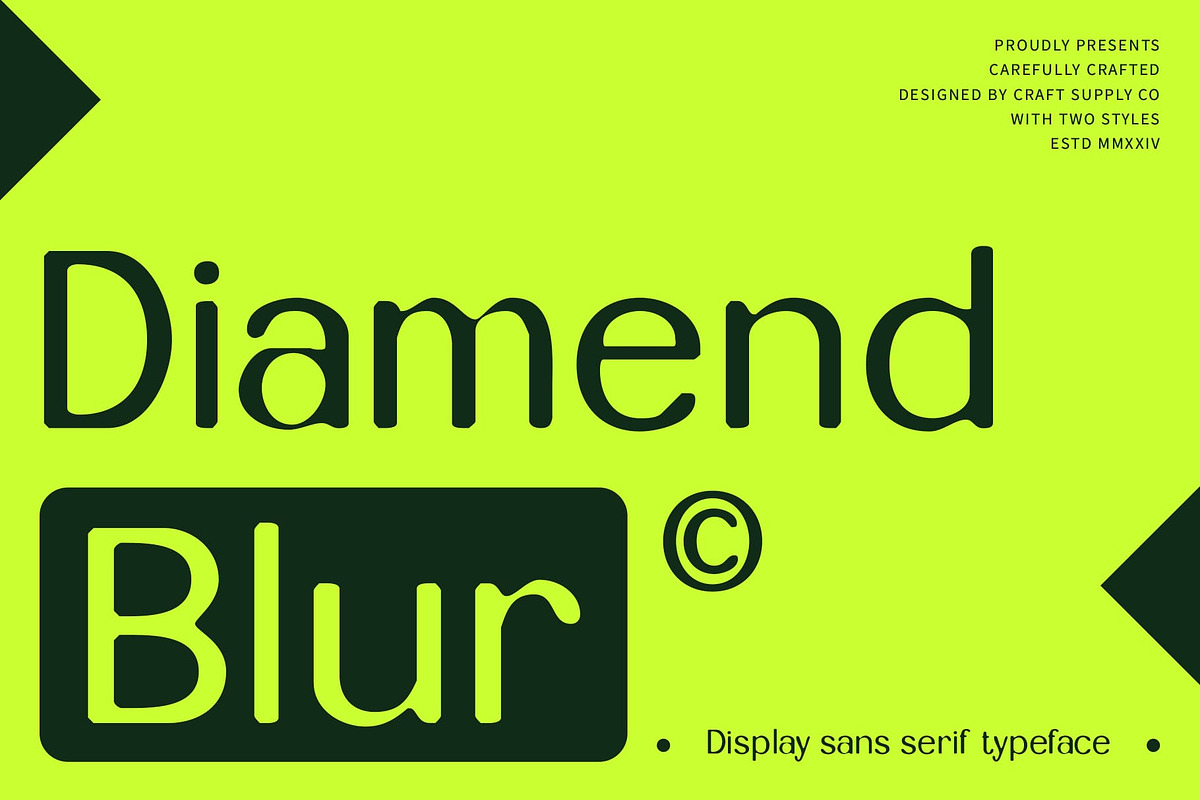Diamend Blur, a Sans Serif Font by Craft Supply Co. (Photo 1 of 8)