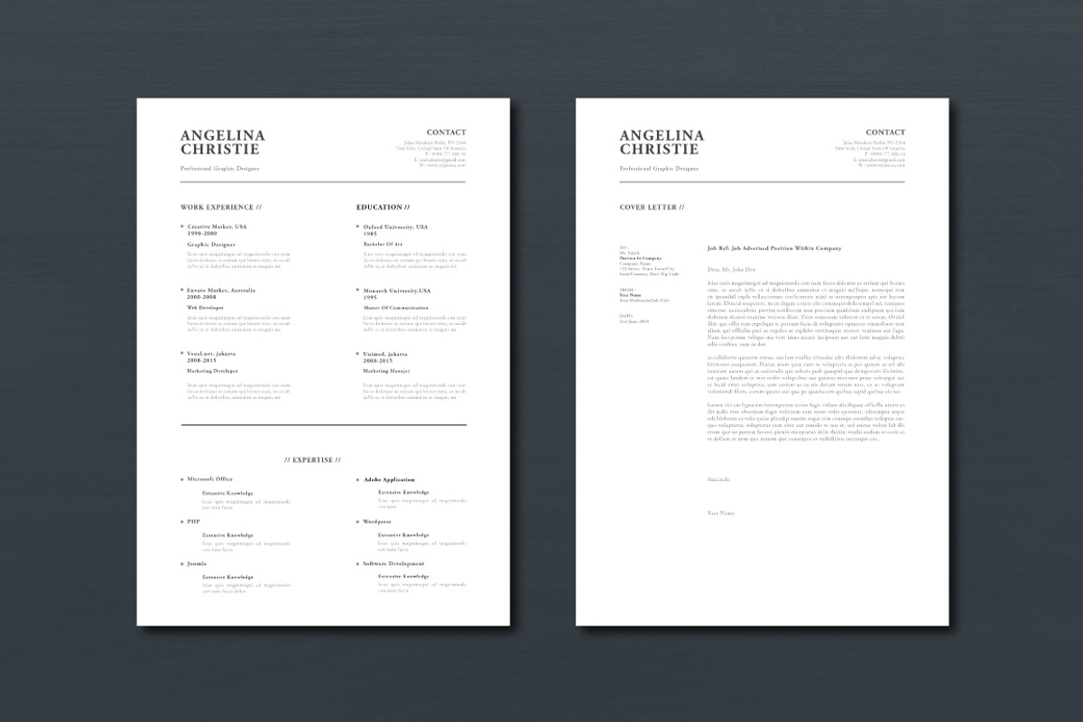 Minimalist Resume Vol.03 - Canva, a Resume Template by Atakana (Photo 2 of 2)