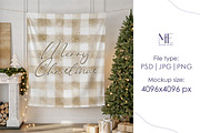 Tapestry Mockup Christmas Banner, a Merchandise Mockup by Mie Mockup Studio (Thumbnail 7 of 7)