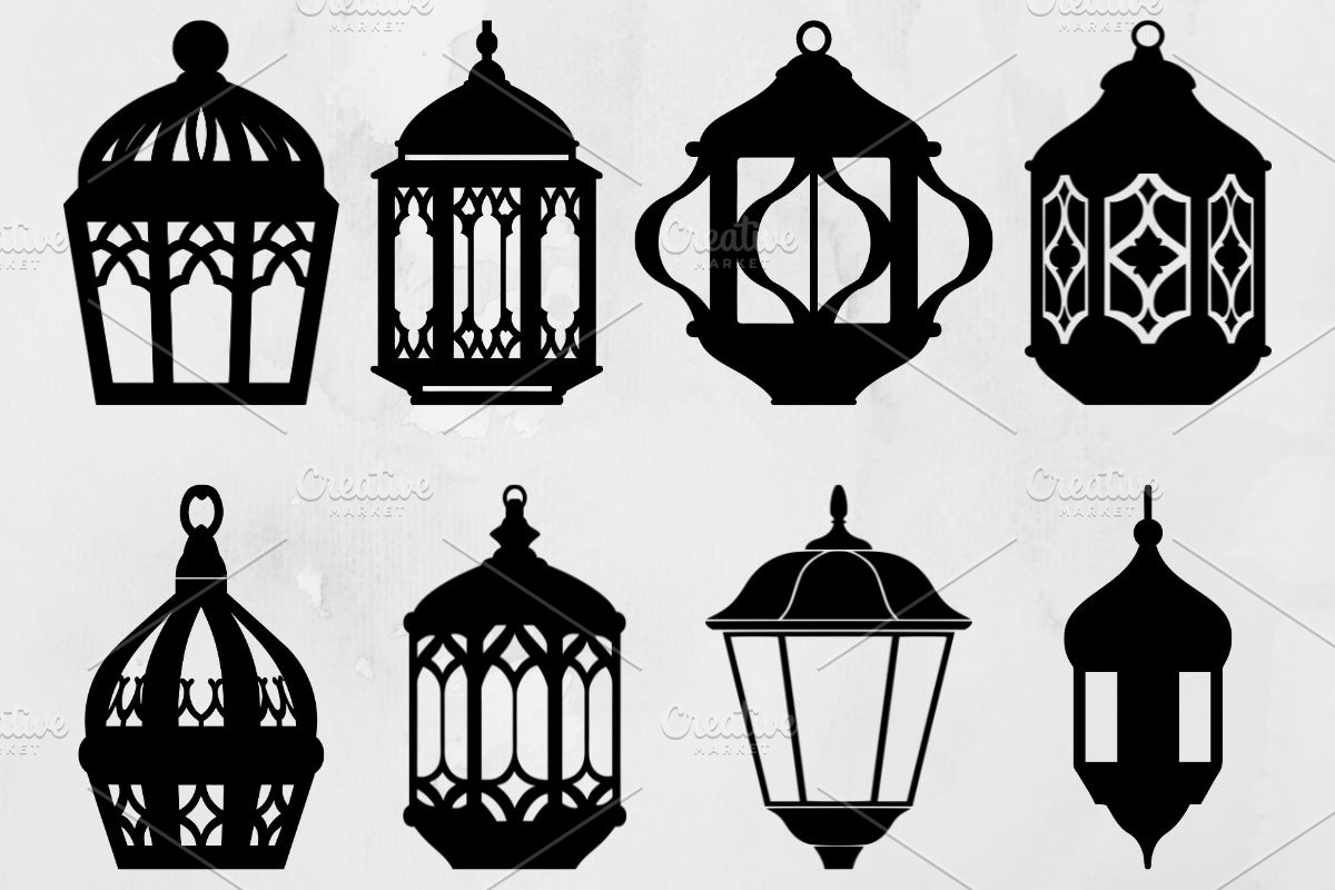 Lantern Silhouette SVG, a Decorative Illustration by newminddesign (Photo 1 of 3)