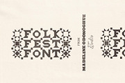 Folk Fest - Hand Crafted Font, a Sans Serif Font by Madeline ODonoghue Design (Thumbnail 2 of 8)