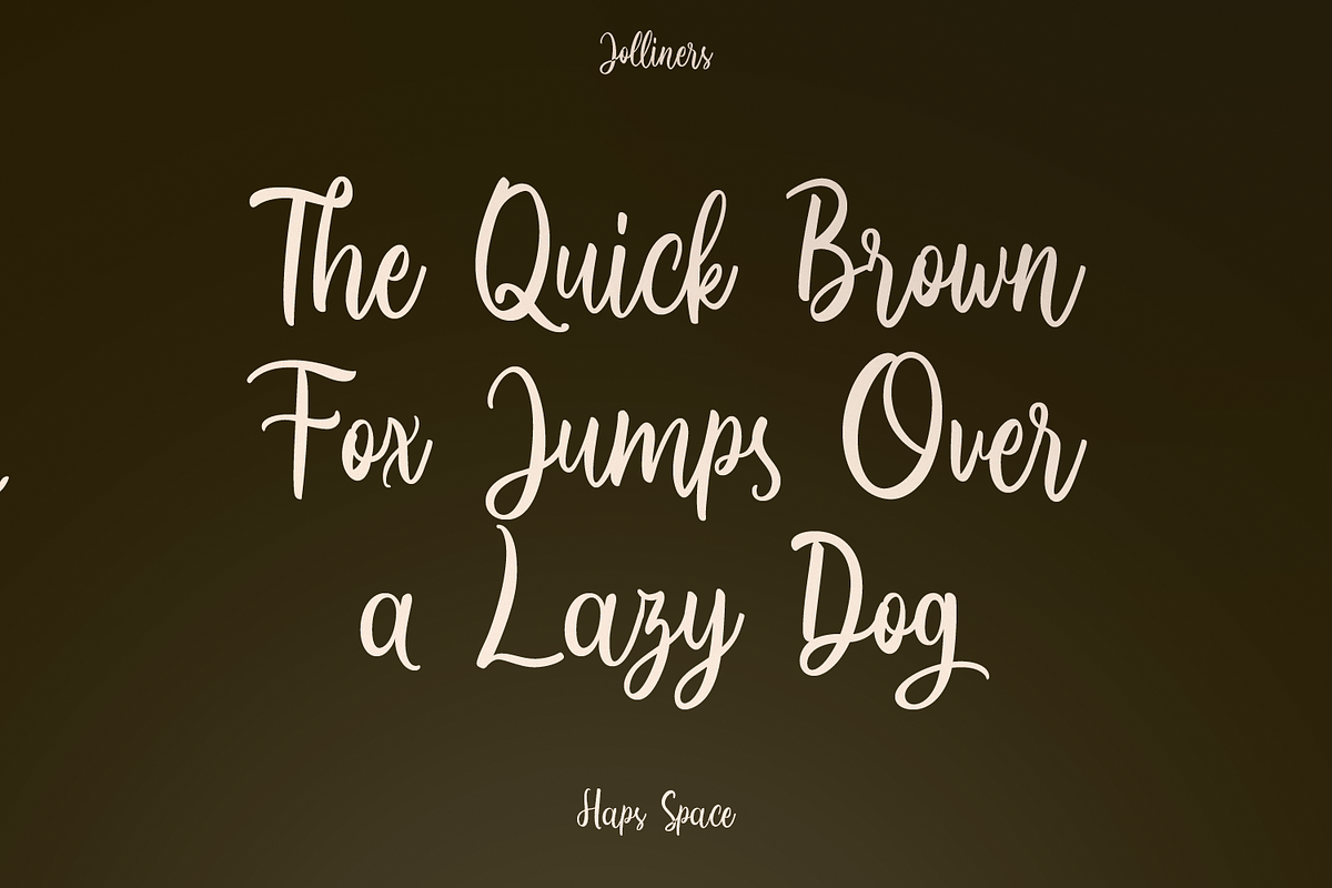 Jolliners - Modern Script Font, a Handwritten Font by Haps Space (Photo 3 of 11)