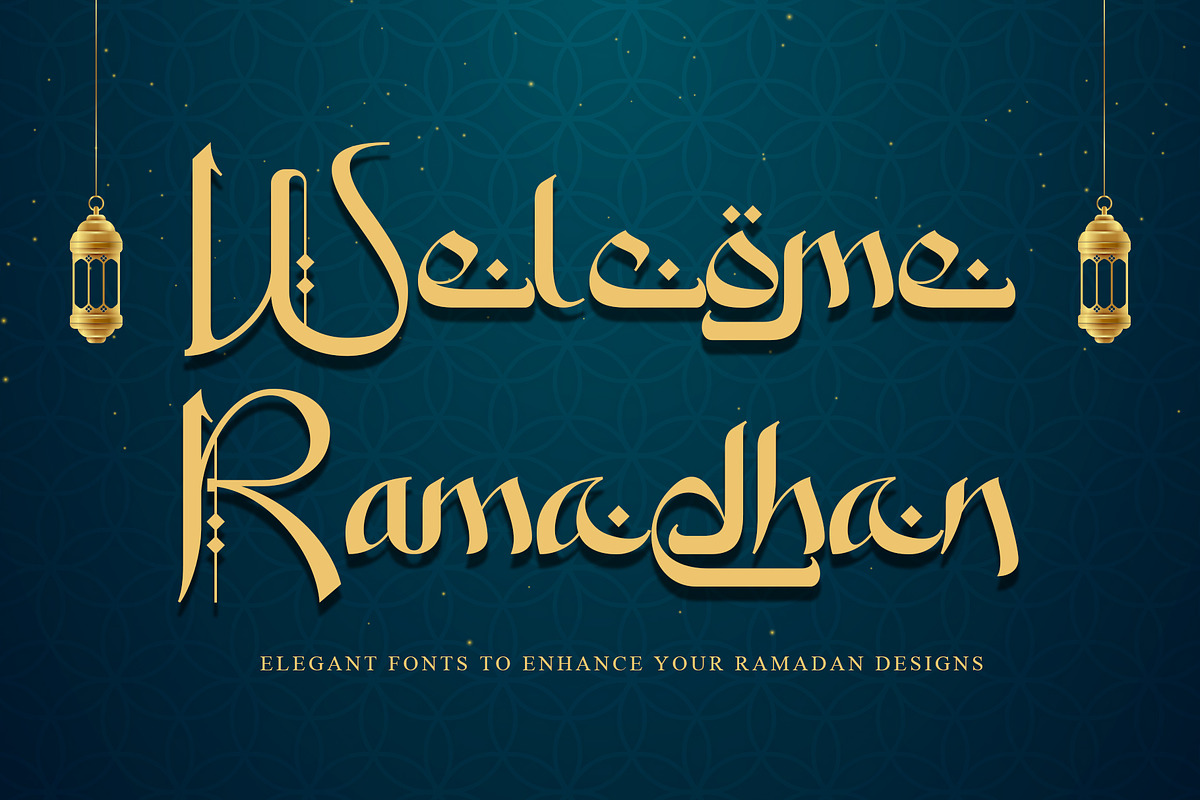 Welcome Ramadhan, a Serif Font by Letterara (Photo 1 of 13)