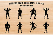Fitness Silhouette Clipart Bundle, a Person Illustration by Gfx Expert Team (Thumbnail 1 of 3)