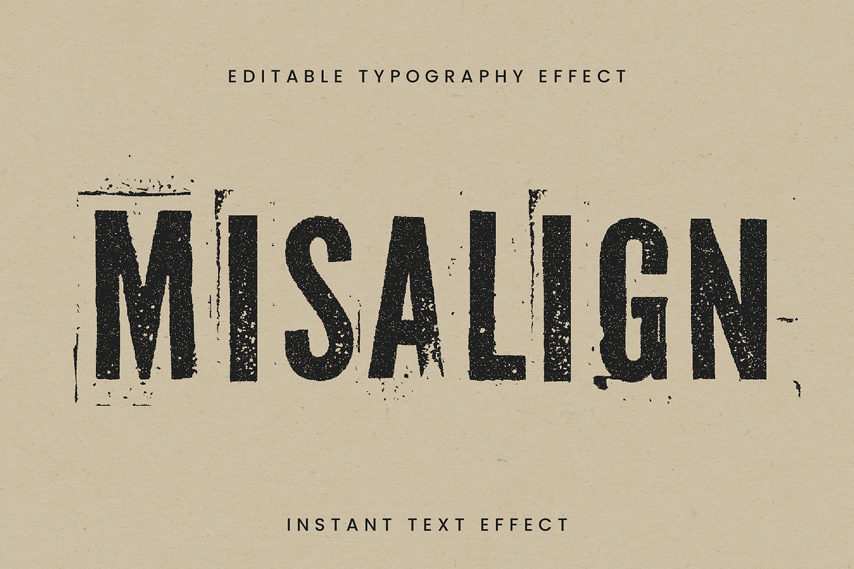 Distressed Stamp Text Effect, a Templates & Theme by studiogstock (Photo 1 of 2)