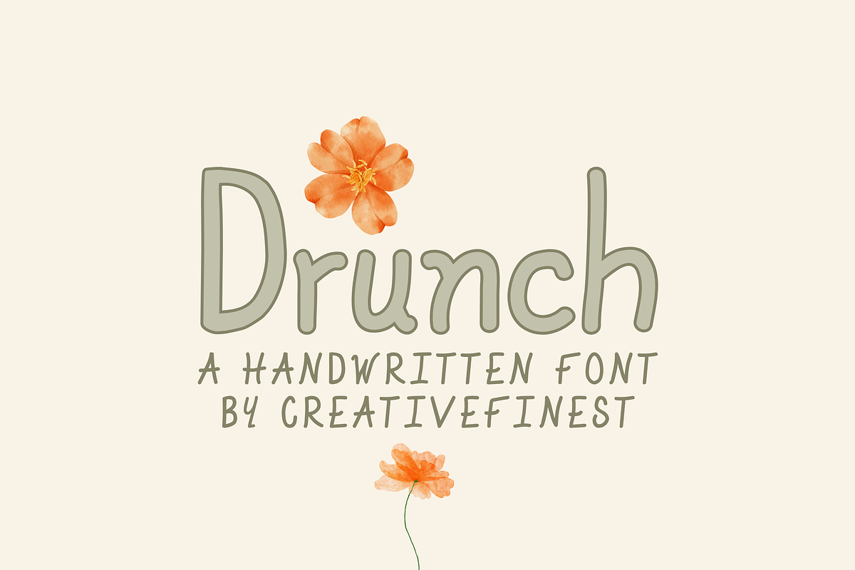Drunch Handmade Font, a Handwritten Font by Creativetacos (Photo 1 of 9)