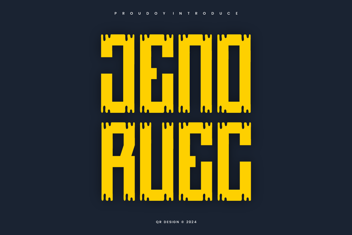Jenoruec - Brush & Paint Font, a Sans Serif Font by QR Design Studio (Photo 1 of 6)