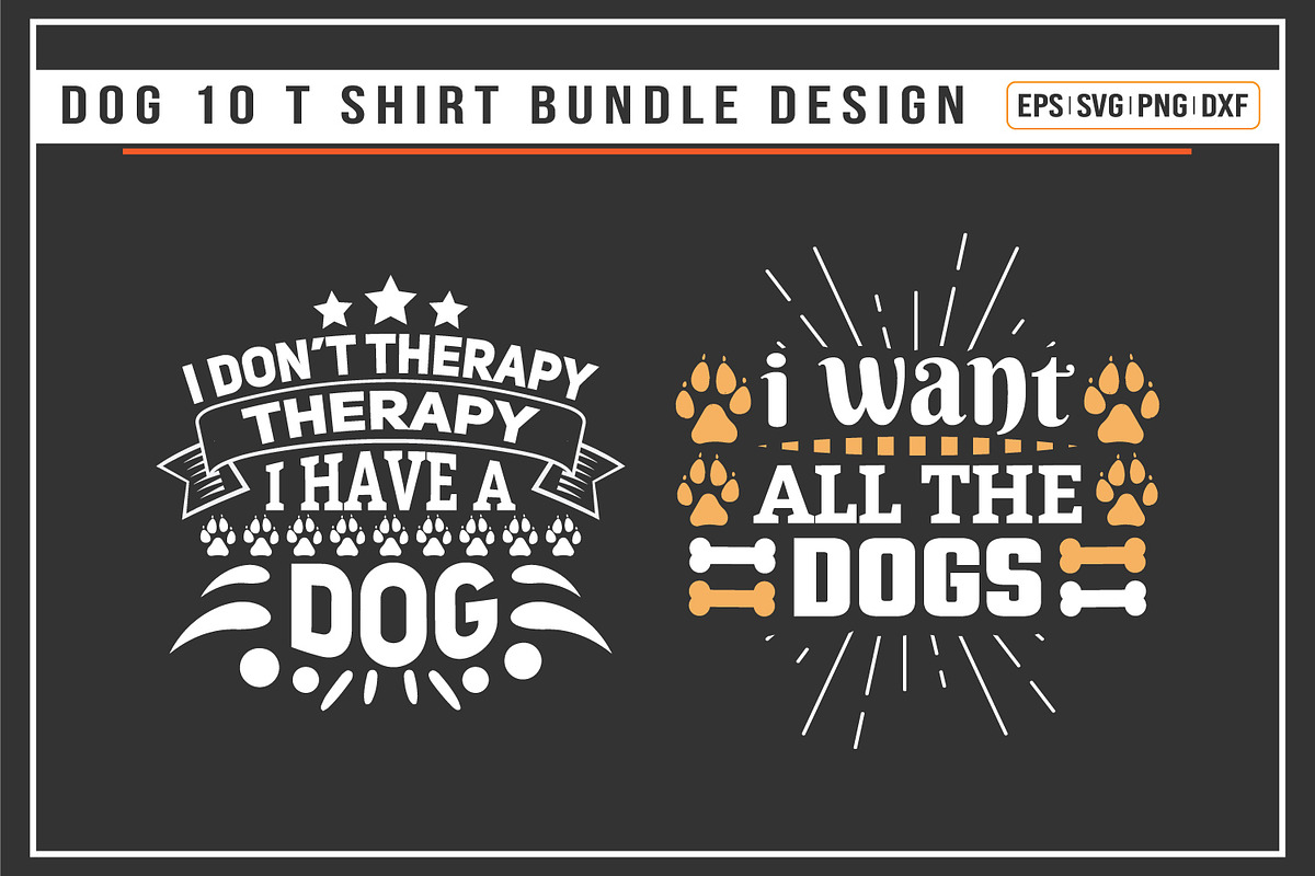 Dog qutoes t shirt design bundle, a Graphic by Uniquesvg99 (Photo 3 of 6)