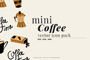 Mini Coffee Vector Icon Pack, an Object Graphic by lilovwishes (Thumbnail 1 of 4)