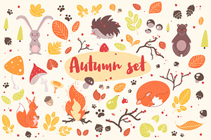 Autumn bundle, patterns, posters, an Animal Illustration by Good Studio
