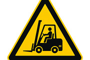 Yellow triangular forklift warning, an Object Illustration by ZinetroN (Thumbnail 2 of 3)