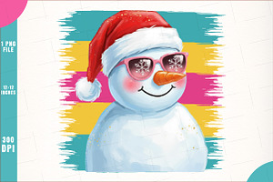 Glitter Christmas Snowman PNG, an Illustration by SinaCreation