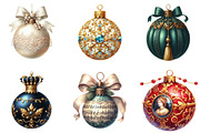 Victorian Christmas Balls Clipart, an Illustration by DreamArtGraphic (Thumbnail 2 of 6)