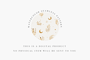 Moon Goddess Seamless Pattern, a Decorative Illustration by Pati Charm Studio (Thumbnail 4 of 7)