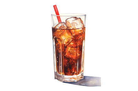 Glass of cola watercolor, a Food & Drink Photo by Aimagenarium@gmail.com