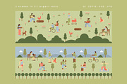 Geometric Life - Park Activities, a Person Illustration by Léo Alexandre (Thumbnail 10 of 17)