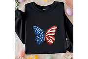 Brushstroke Patriotic Butterfly Png, an Illustration by designcity5 (Thumbnail 9 of 9)