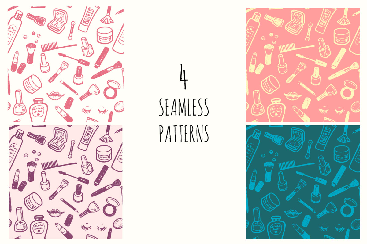 Cosmetics & Makeup kit +4 patterns, an Illustration by Hala (Photo 2 of 4)