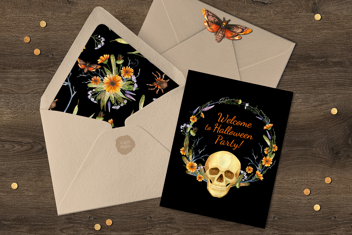 Watercolor Halloween Clipart, an Object Graphic by Valin Malin (Photo 14 of 14)