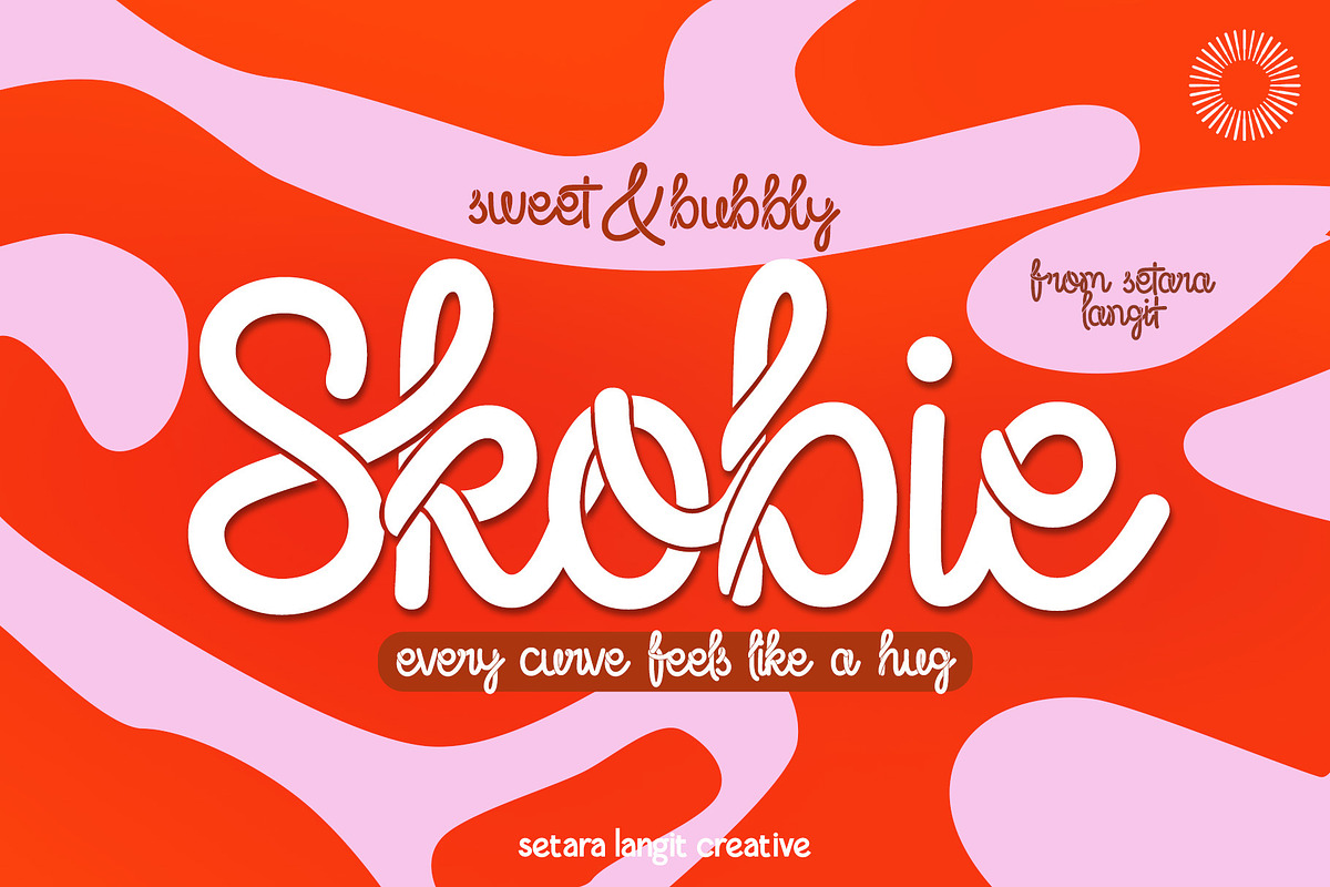 Skobie - Sweet and Bubbly, a Script Font by Setara Langit CreativeStd (Photo 1 of 9)