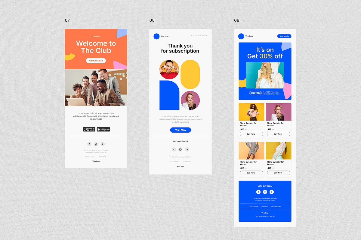 Modern Geometric Email Newsletter, an Email Template by Guuver