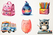 Kawaii School Clipart Bundle, an Illustration by RobertsArt (Thumbnail 7 of 7)