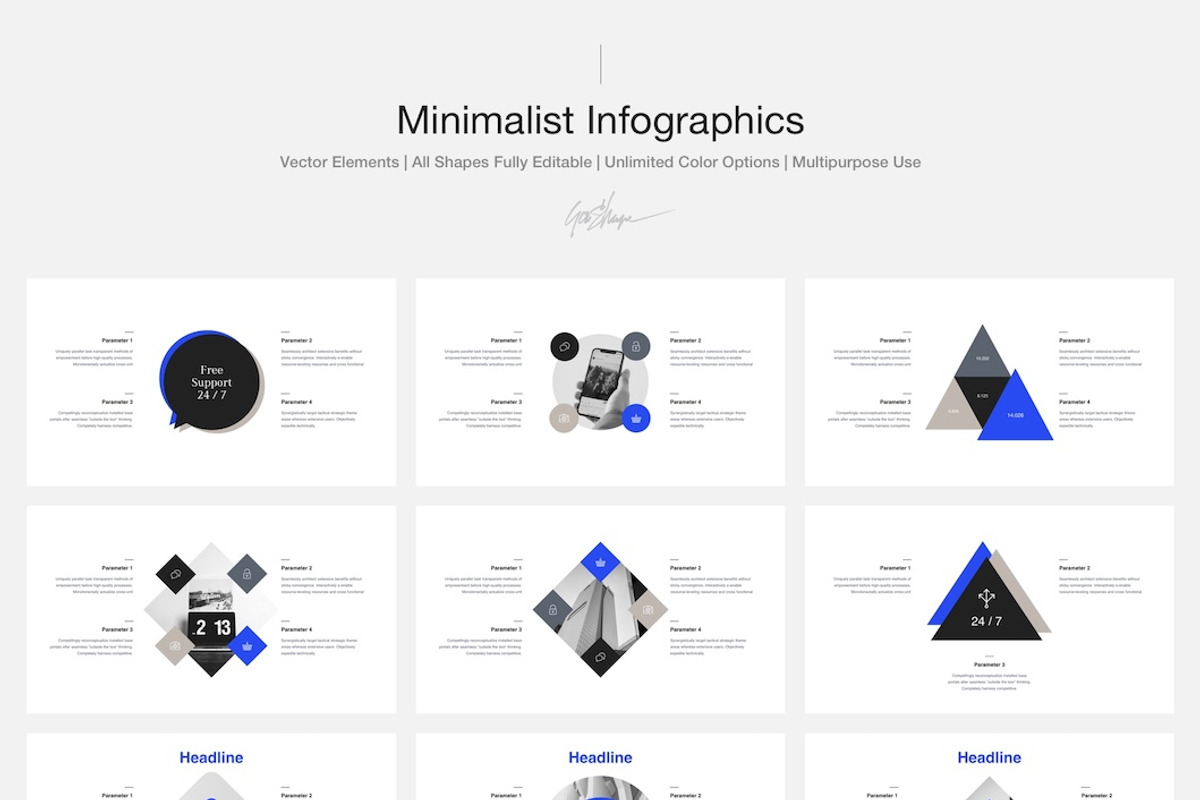 Infographics Minimalist, a Presentation Template by Goashape Studio (Photo 2 of 14)