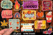 November Stickers for Cricut | Fall, an Illustration by illuztrate (Thumbnail 10 of 10)