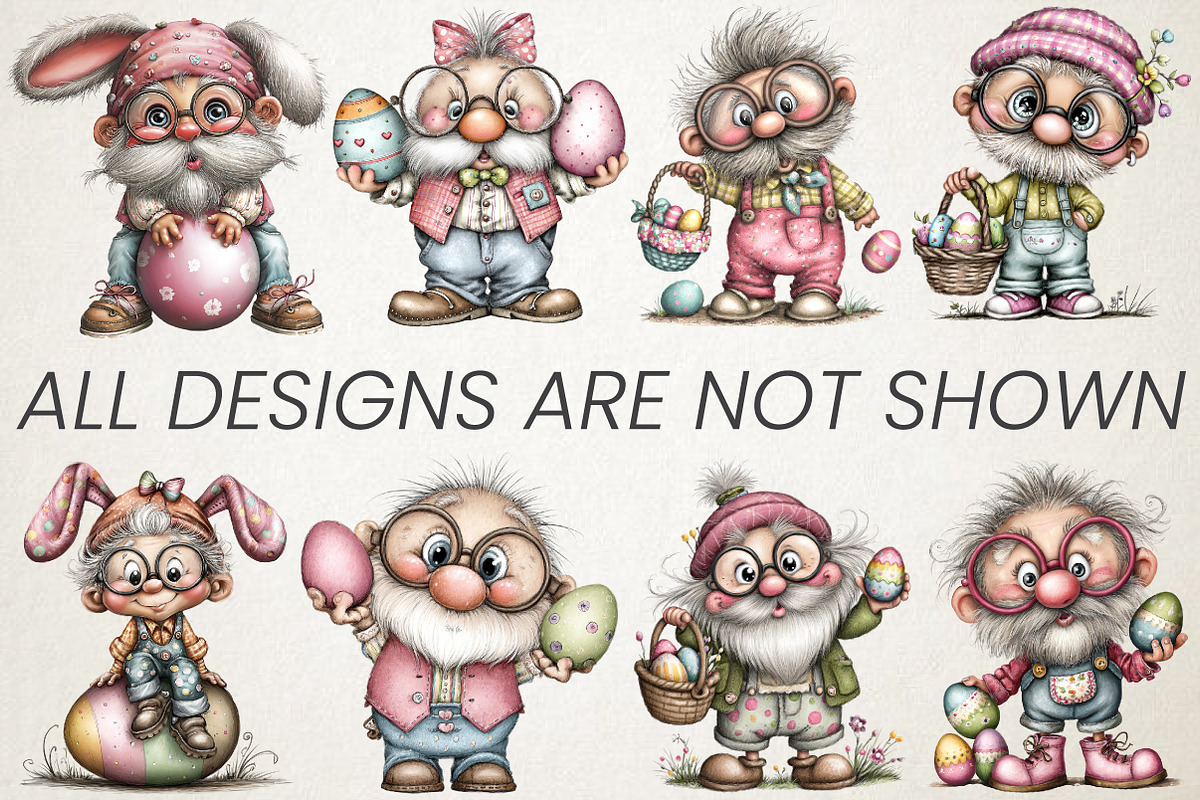 Whimsical Easter Grandpa Clipart, an Illustration by RobertsArt (Photo 6 of 6)