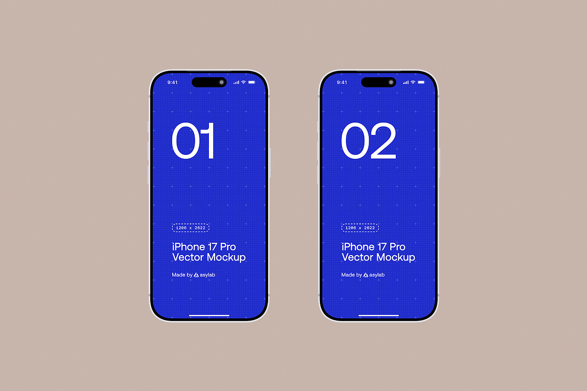 iPhone 17 Pro Vector - 24 Mockups, an iPhone Mockup by Asylab (Photo 12 of 48)