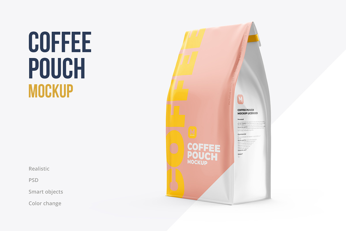 Coffee pouch mockup. Pack 6 PSD, a Cups & Container Mockup by easymock (Photo 3 of 12)