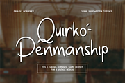 Quirko Penmanship - Handwritten Font, a Handwritten Font by Indotype Foundry (Thumbnail 1 of 10)