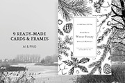 Winter Flowers Christmas Collection, a Seasonal Illustration by Yevheniia (Thumbnail 6 of 12)