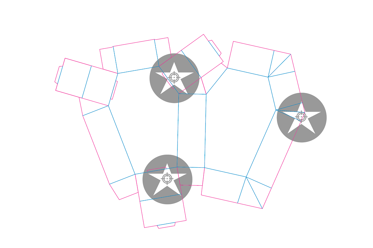 Wide Coffin Shaped Box Template preview 2