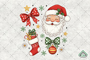 Santa Christmas Coquette Png, an Illustration by Craft Nest (Thumbnail 1 of 6)