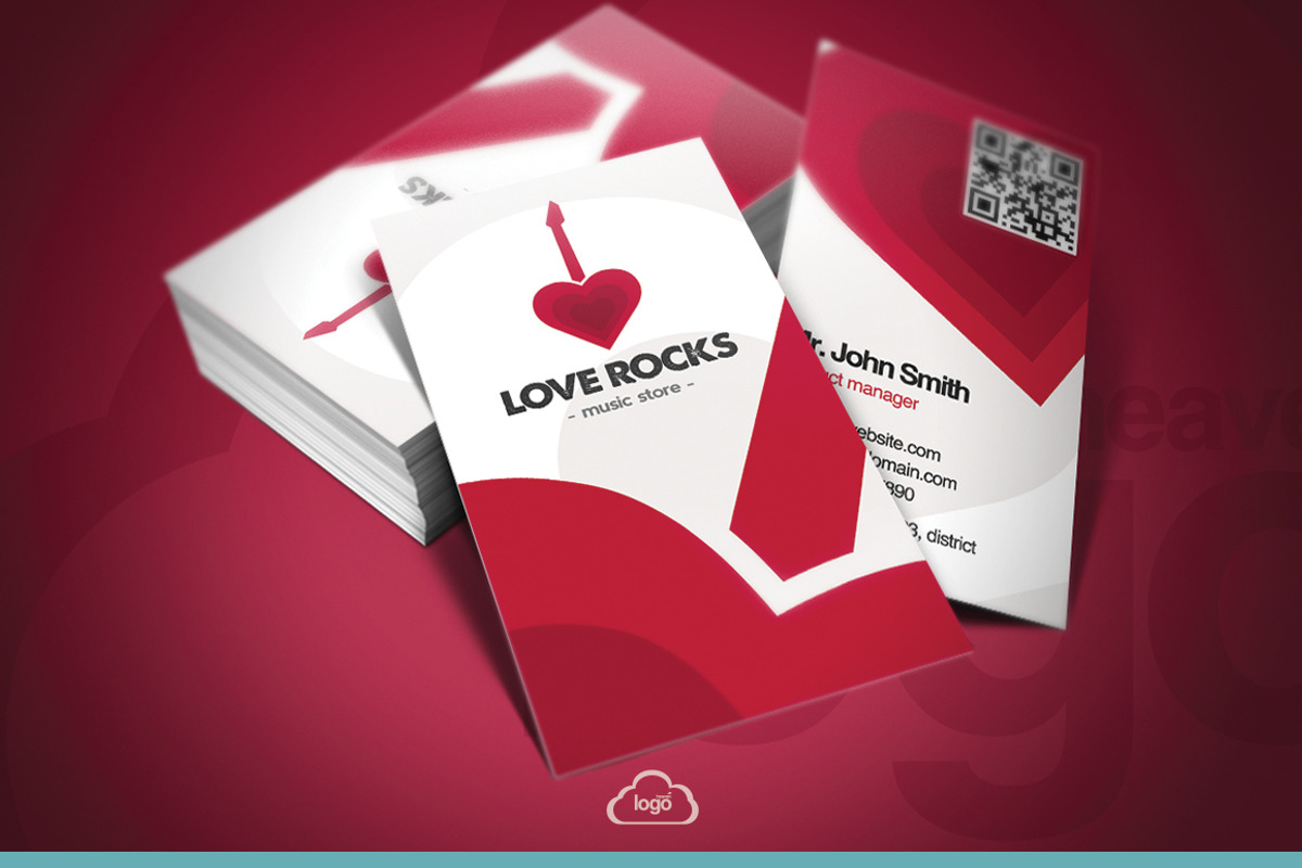 Love Rocks Business Card, a Business Card Template by Logo Heaven (Photo 3 of 5)